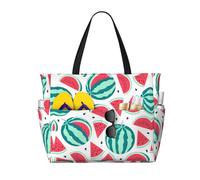 CPyuqw Sac de voyage de plage avec imprimé de dauphin mignon - Sac de voyage de grande capacité avec fermeture éclair et pliable pour les vacances en famille, les croisières et le camping, Pastèque