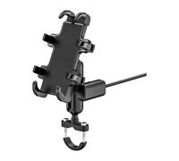 CPZPMFMKBG Support de Navigation pour Moto pour Longsan pour Vogue 300 Rally G Navigation Support Moto Accessoires Mobile Téléphone GPS Plaque(Phone Stand with USB)