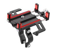 CPZPMFMKBG Support de Navigation pour Moto pour Téléphones GPS Accessoires Navigation Support 360 Réglable Fixation Sécurit(Rouge)