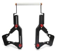 CPZPMFMKBG Support de Navigation pour Moto pour Yamaha pour NMAX 155 2020-2023 Kit De Support Montage Navigateur GPS Barre Avant Berceau Fixation Navigation Antichoc