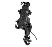 CPZPMFMKBG Support de Navigation pour Moto Support GPS pour Téléphone Portable De Moto Station Charge USB 3.0 Rapide pour Chargeur Rétroviseur Guidon Téléphones Portables(Handlebar Charger)