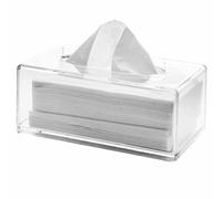 Cq Acrylic Tissue Box Holder,Clear Tissue Box Cover Rectangle for Kleenex Tissue Cube Box,Napkin,Facial Tissue Dispenser Box Case for Countertop,Bathroom,Kitchen,Home,Office,10.2x5.5 inch