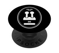 CQ CQ Code Morse Style Badge Design Graphique PopSockets PopGrip Adhésif