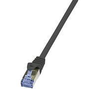 LogiLink PrimeLine - Cordon de raccordement - RJ-45 (M) pour RJ-45 (M) - 5 m - SFTP, PiMF - CAT 7 - sans halogène, moulé, sans crochet - noir