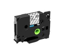 CQadsDyrx 1pcs 135 Blanc sur Un Bande de Bande de 12 mmx8m Compatible avec Les imprimantes d'étiquette TZE-135 comme H110 D210 D600 PTP710BT E1000PRO et des modèles similaires
