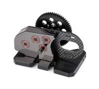 CQadsDyrx Boîte de Vitesses de Transmission 31 pour Cent Overdrive 2Low Chrome Carbone avec Patin Delrin pour châssis LCG Cheater Rigs 1/10 RC Crawler