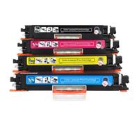 CQadsDyrx Cartouche de Toner 4 pièces 130A CF350A CF351A CF352A CF353A Compatible avec Pro CP1025 MFP M176n M177fw M176 M177