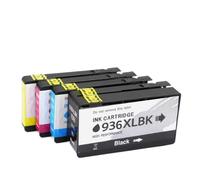 CQadsDyrx Cartridge à Encre Compatible 937E 938E 936E 937 938 Compatible avec OfficeJet Pro 9110E 9120E 9130E 9720E 9730E 9110B 9120B 9130B 9720 9730 PRITEURS Impressions(936e 4Color 1set)