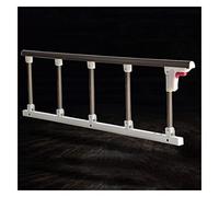 CQAHDSEVF Barrière de lit Pliable, Garde-Corps de lit Pliant en Alliage d'aluminium Marron 94-120 cm x 36 cm (37-47 Pouces x 14 Pouces)(120cmx36cm/47.24x14.17in)