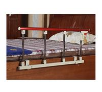 CQAHDSEVF Barrière de lit Pliable, Rails de lit pliants for Personnes âgées, en Acier Inoxydable, Grain de Bois Rouge, 95-120cm x 40cm(95cmx40cm/37.40x15.74in)