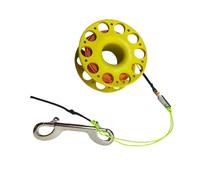 CQAHDSEVF Bobine de plongée « Finger Spool », Bobine de plongée souterraine de 30M, Bobine de Doigt, Crochet Multicolore en Acier Inoxydable(Yellow Orange Line)