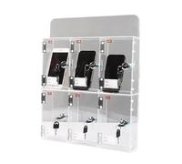 CQAHDSEVF Casier de Rangement en Acrylique pour téléphones, Acrylic Phone Locker Box, 1-20 Compartments, Lockable, Wall Mountable, Office Classroom Gym(20)