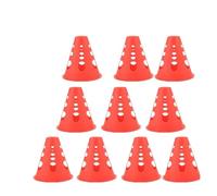 CQAHDSEVF Cônes d'obstacles pour Patins à roulettes, Cônes d'entraînement d'agilité cônes de marqueur de Sport Multicolores 8x5x5cm Paquet de 50(2-Red-10pcs)