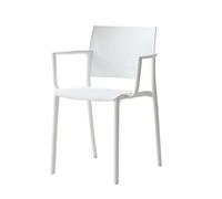 CQAHDSEVF Dossier de Chaise de Salle à Manger, Chaise de Salle à Manger empilable avec Dossier for Une Utilisation intérieure et extérieure en Multicolore(Armrestwhite)