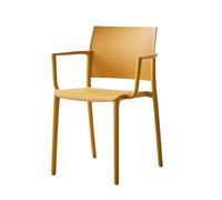 CQAHDSEVF Dossier de Chaise de Salle à Manger, Chaise de Salle à Manger empilable avec Dossier for Une Utilisation intérieure et extérieure en Multicolore(Armrestyellow)