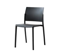 CQAHDSEVF Dossier de Chaise de Salle à Manger, Chaise de Salle à Manger empilable avec Dossier for Une Utilisation intérieure et extérieure en Multicolore(Black)