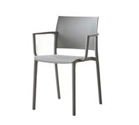 CQAHDSEVF Dossier de Chaise de Salle à Manger, Chaise de Salle à Manger empilable avec Dossier for Une Utilisation intérieure et extérieure en Multicolore(Armrestgray)