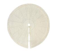 CQAHDSEVF Jupe pour Sapin de Noël, Jupe de Sapin de Noël en Maille torsadée Rustique de 122 cm (48 Pouces) for décorations de fêtes de Fin d'année à la Maison(White)