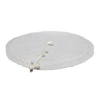 CQAHDSEVF Jupe pour Sapin de Noël, Jupe de Sapin de Noël tricotée de 122 cm (48 Pouces), Accessoire for décoration intérieure de fêtes de Fin d'année.(White)