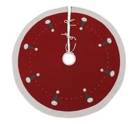 CQAHDSEVF Jupe pour Sapin de Noël, Jupe de Sapin de Noël tricotée, Tapis Doux de 122 cm for la décoration de la Maison et des fêtes de Fin d'année(Rosso)