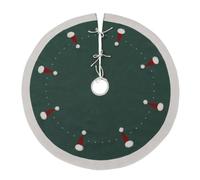 CQAHDSEVF Jupe pour Sapin de Noël, Jupe de Sapin de Noël tricotée, Tapis Doux de 122 cm for la décoration de la Maison et des fêtes de Fin d'année(Grün)