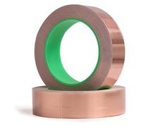 CQAHDSEVF Les bandes de cuivre soudées, Ruban adhésif conducteur en feuille de cuivre à un seul conducteur, lot de 2, 20 m x 3-15 mm, simple face(20m/15mm)