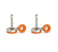 CQAHDSEVF Pieds de Meubles Pieds réglables, Pieds de nivellement de Meubles filetés réglables, Base en PVC, Plusieurs Tailles, 4 pièces(D60*M12*120mm)