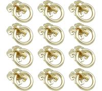 CQAHDSEVF Poignées anneaux pour tiroirs, Poignées de tiroir dorées, plusieurs tailles, paquet de 12 pièces(Style a)