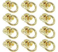CQAHDSEVF Poignées anneaux pour tiroirs, Poignées de tiroir dorées, plusieurs tailles, paquet de 12 pièces(Style C)