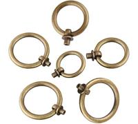 CQAHDSEVF Poignées anneaux pour tiroirs, Poignées de tiroir en Bronze et laiton, 20 pièces, boutons d'armoire, plusieurs tailles(Bronze,25mm Diameter)