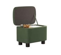 CQAHDSEVF Pouf Ottoman de Rangement, Tabouret avec Rangement Multicolore 15,7x11,8x9,84 Pouces(Dark Green)
