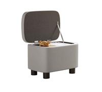 CQAHDSEVF Pouf Ottoman de Rangement, Tabouret avec Rangement Multicolore 15,7x11,8x9,84 Pouces(Grey)
