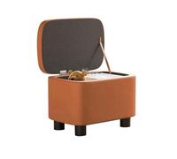 CQAHDSEVF Pouf Ottoman de Rangement, Tabouret avec Rangement Multicolore 15,7x11,8x9,84 Pouces(Orange)
