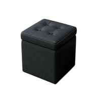 CQAHDSEVF Pouf Ottoman de Rangement, Tabouret de Rangement Cube avec Couvercle, siège rembourré Multicolore 11,8x11,8x13,7 Pouces(Nero)
