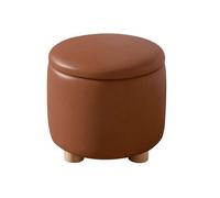 CQAHDSEVF Pouf Ottoman de Rangement, Tabouret Repose-Pieds de Rangement Cube empilable Multicolore 12,2x12,2x10,2 Pouces(Brown)