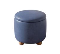 CQAHDSEVF Pouf Ottoman de Rangement, Tabouret Repose-Pieds de Rangement Cube empilable Multicolore 12,2x12,2x10,2 Pouces(Blue)