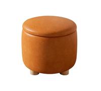 CQAHDSEVF Pouf Ottoman de Rangement, Tabouret Repose-Pieds de Rangement Cube empilable Multicolore 12,2x12,2x10,2 Pouces(Orange)