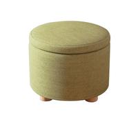 CQAHDSEVF Pouf Ottoman de Rangement, Tabouret Repose-Pieds de Rangement Cube empilable Multicolore 12,2x12,2x10,2 Pouces(Linen Green)