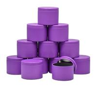 CQAHDSEVF Récipients pour Bougies, Lot de 12 boîtes de Bougies Multicolores de 4 oz avec couvercles sécurisés for la Fabrication de Bougies(4oz-Purple)