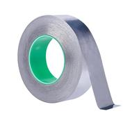 CQAHDSEVF Ruban isolant en aluminium, Ruban adhésif en aluminium conducteur double face, 50 m, argent, 0,06-0,1 mm x 10-45 mm(0.06MM-10MM)