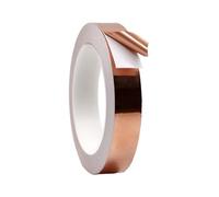 CQAHDSEVF Ruban isolant en aluminium, Ruban adhésif en feuille de cuivre, 20 mètres, ruban conducteur simple face, protection EMI, résistant à la chaleur, 2-10mm(3mm)