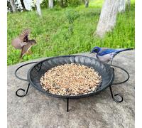 CQAIRIOU Plateau de mangeoire à Oiseaux amélioré en Acier Inoxydable de 30 cm avec Une Station de Plateau exquise, Attire Les Oiseaux Sauvages, Excellente décoration pour Le Jardin et la Cour