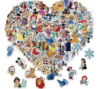 CQBB Lot de 100 autocollants Disney mixtes pour enfants, autocollants princesse Kawaii pour bouteille d'eau, ordinateur portable, étanches