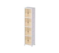 CQCCQ Étagère à Chaussures Pliable en Plastique, Grand bac empilable Robuste, étagère de présentation de Chaussures sans Installation for entrée de Salon(W-38cm,4 Tiers)
