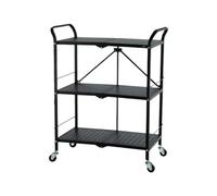 CQCCQ Support de Rangement Pliable sans Installation, Support de Four à Micro-Ondes Multicouche sur Pied avec roulettes, for Salon et Salle de Bain