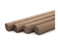 CQCQC Bâton en Bois de Noyer Rond Cheville Non Fini utilisé for l'artisanat Tringle à vêtements Bâton de Marche Diamètre 3-50 mm Longueur 500 mm(15mm*500mm*4pcs)