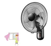 CQDWD 16 "18" Oscillant Mur Mound Air Cool Ventils avec paramètres à 3 Vitesses, Timer du Ventilateur Mural à Domicile et télécommande ALLIAM ALLIAM 5 Blades ÉLECTRIQUE pour Bureau DE Soir