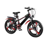 CQDWD Bélo de Montagne pour Enfants, 6 Vitesses Drivetrain, 18/20/22/24 Pouces Bicycle pour garçons Filles âgées de 6 à 14 Ans Rouge 18 '' - Hauteur 125-145 cm