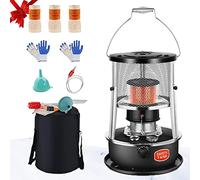 CQDWD Réchaud de camping en acier inoxydable au kérosène, brûleur universel à kérosène, huile, paraffine, chauffage à convection portable à flamme réglable