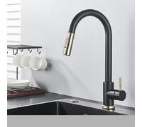 CQDWD Robinet de cuisine de contrôle tactile - Tap de mélangeur à capteur sensible pour la cuisine, finition en or noir